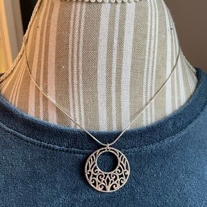 Sterling Silver Swirl Pendant Necklace